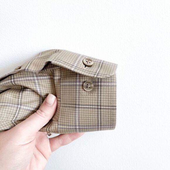 Eddie Bauer Mens Classic Fit Shirt Wrinkle & Stain Resistant Long Sleeve Brown L - Picture 4 of 7